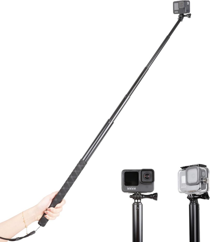 PELLKING 79inch Long Selfie Stick for GoPro 13/12 11 10 9 8 7 6 5 Blcak 4 Silver Go Pro Max Session, DJI Osmo Action 5 4 3 2,AKASO,Insta360 One RS R Cameras, 45-200cm Extendable Pole Monopod - Image 1